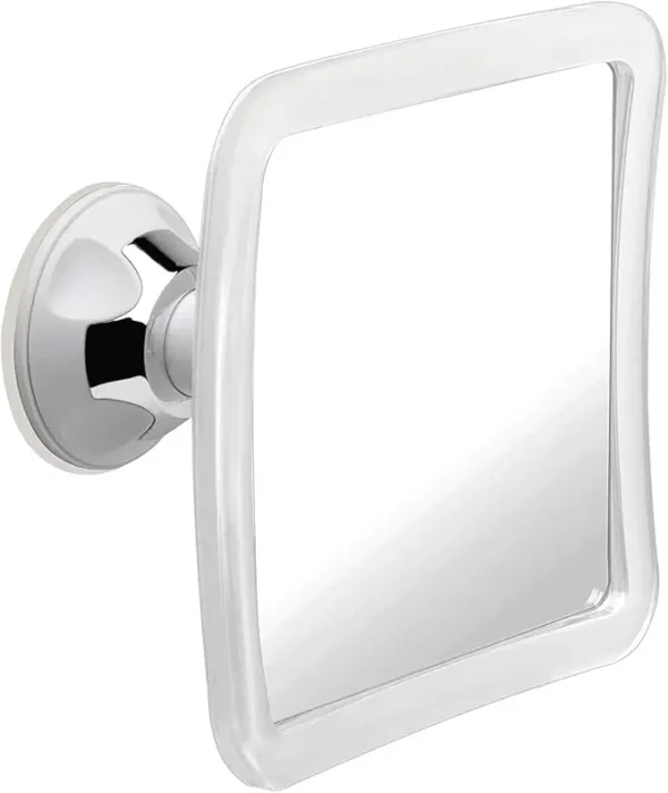 Mirrorvana Fogless Shower Mirror with Lock Suction, Anti-Fog Bathroom Mirror for Shaving, Fog-Resistant, Adjustable, Ideal for Home and Shower Grooming