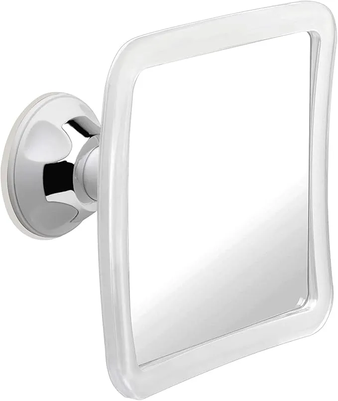 Mirrorvana Fogless Shower Mirror with Lock Suction, Anti-Fog Bathroom Mirror for Shaving, Fog-Resistant, Adjustable, Ideal for Home and Shower Grooming