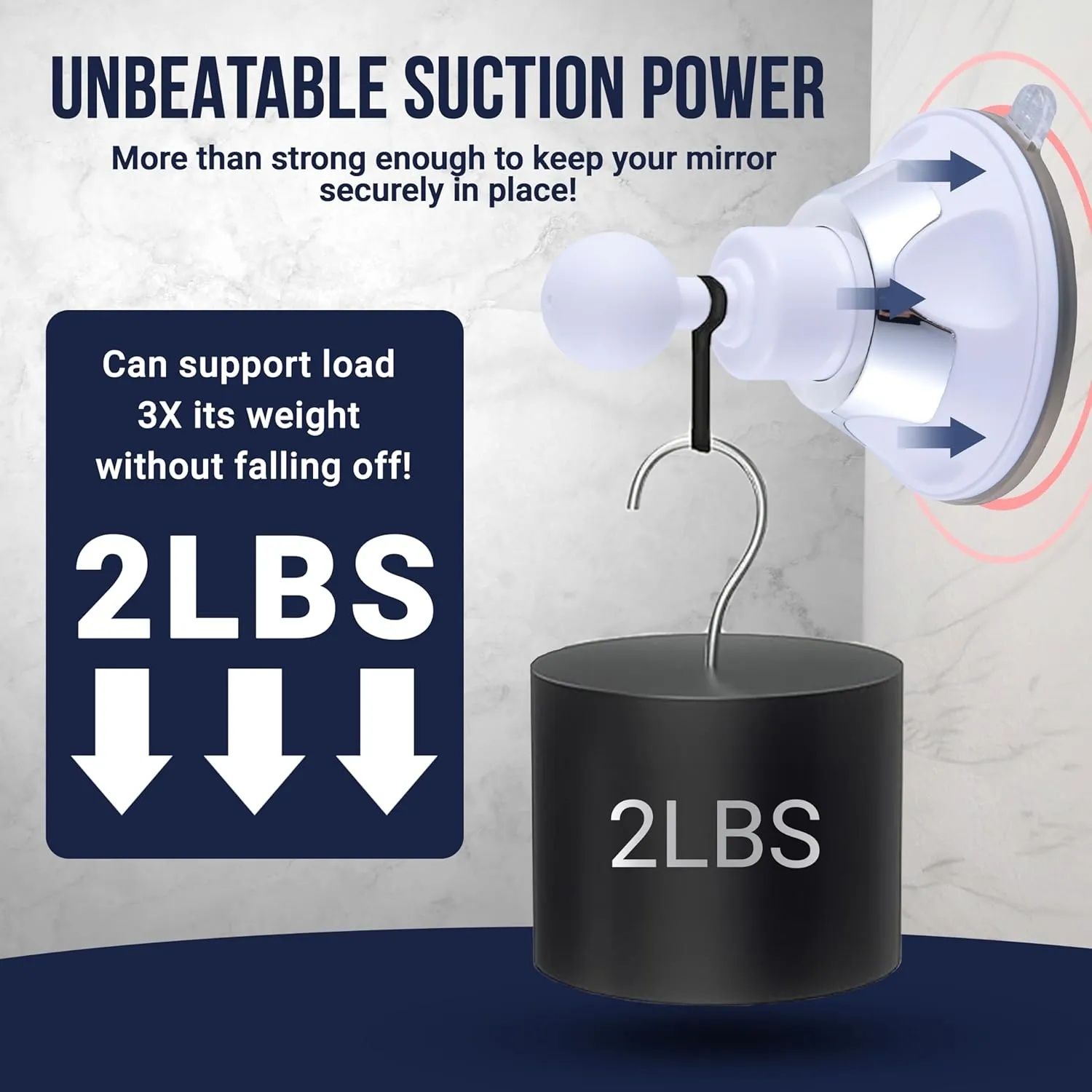 mirrorvana fogless shower mirror – lock suction shaving