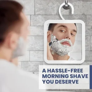 mirrorvana fogless shower mirror – hanging anti fog shaving mirror with 360° swivel & shatterproof design