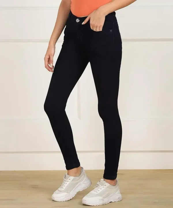 nifty women’s silky jeans | soft slim fit denim pants for casual & everyday wear (pack of 1)