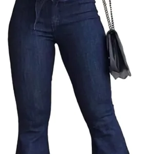 Pantete Women’s High Waisted Bell Bottom Jeans – High Rise Flare Denim Pants with Wide Leg & Stylish Belt for Trendy Casual & Everyday Wear.