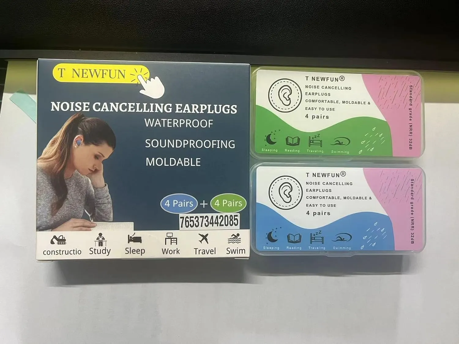 reusable silicone earplugs – noise cancelling for sleep, swim & travel