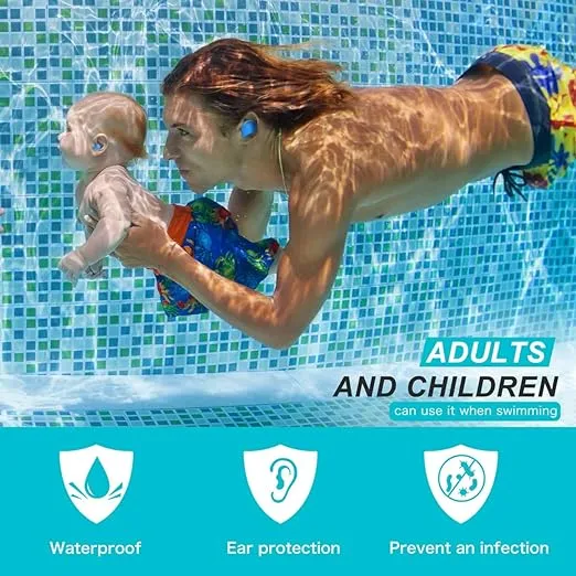 reusable silicone earplugs – noise cancelling for sleep, swim & travel