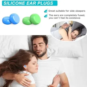 reusable silicone earplugs – noise cancelling for sleep, swim & travel