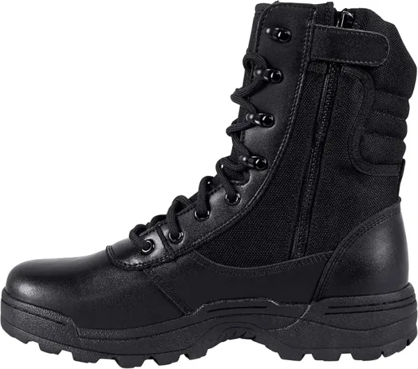 RIELD Men’s Tactical Combat Boots – side zip military-style footwear with slip-resistant sole for hiking, security, or rugged outdoor use in the UAE.