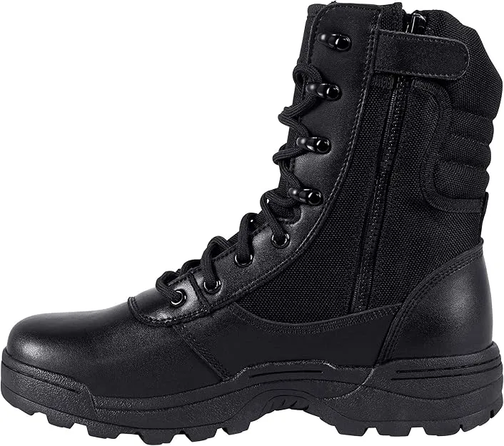 RIELD Men’s Tactical Combat Boots – side zip military-style footwear with slip-resistant sole for hiking, security, or rugged outdoor use in the UAE.