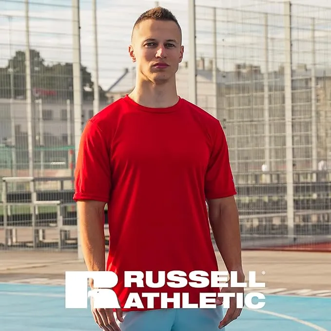 russell athletic men’s white t shirt xl | classic crew neck activewear for sports & casual wear