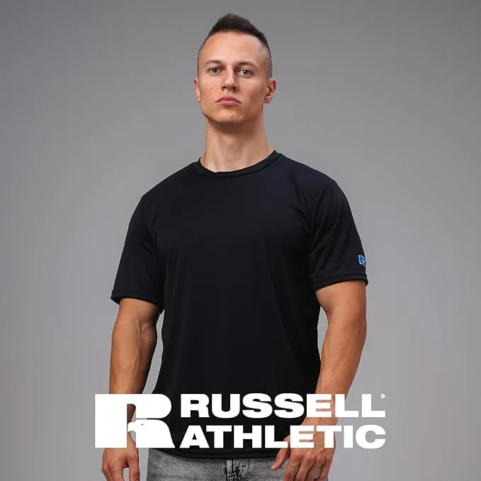 russell athletic men’s white t shirt xl | classic crew neck activewear for sports & casual wear
