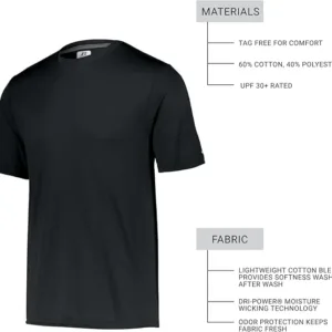 russell athletic men’s white t shirt xl | classic crew neck activewear for sports & casual wear