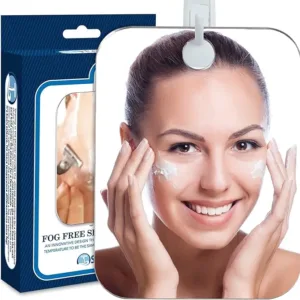 shave well deluxe anti fog shower mirror – fogless & large