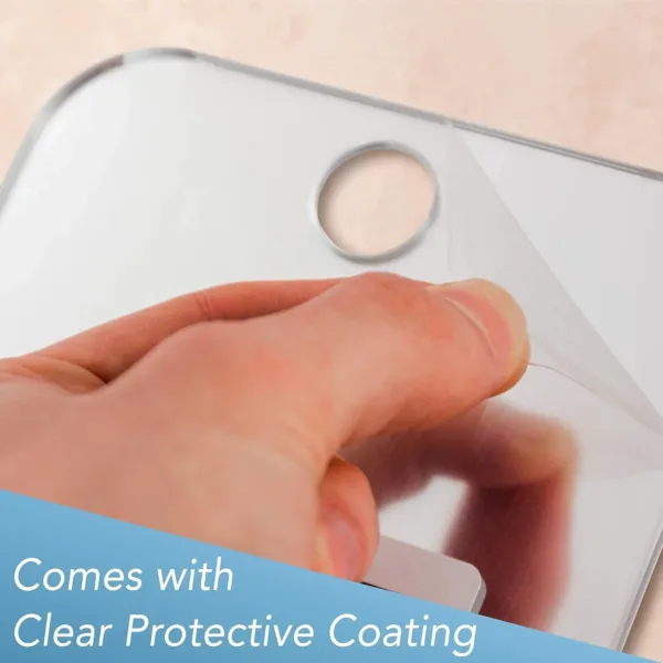 shave well deluxe anti fog shower mirror – fogless & large