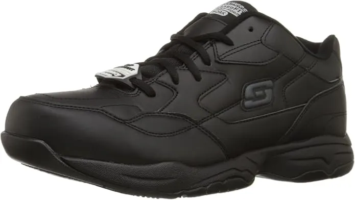 Skechers Felton Men’s Slip-Resistant Work Shoes – cushioned, durable, and supportive footwear for kitchens, retail, and industrial settings in the UAE.