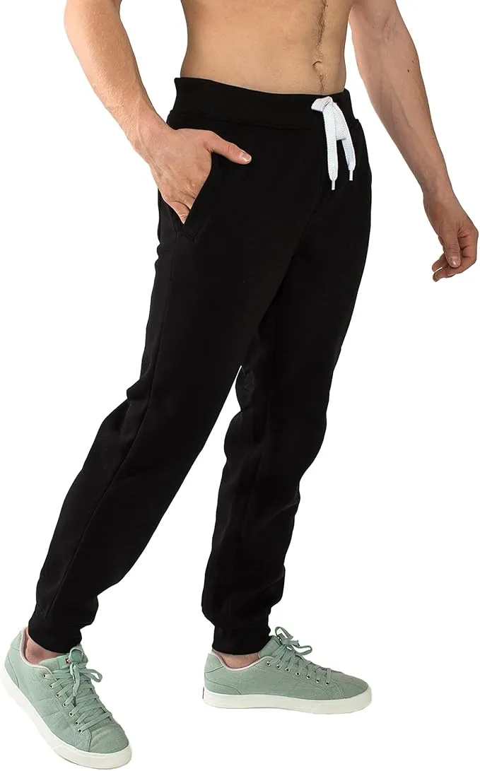 southpole men’s fleece jogger sweatpants | comfortable casual & athletic lounge pants