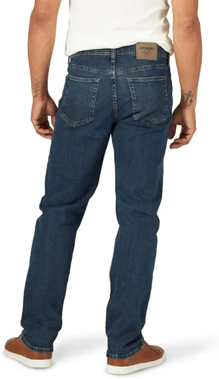 wrangler authentics relaxed fit jeans for men | comfort flex waist denim pants