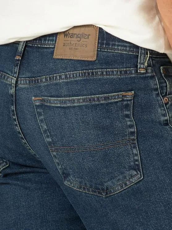wrangler authentics relaxed fit jeans for men | comfort flex waist denim pants