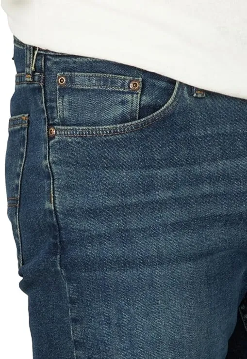 wrangler authentics relaxed fit jeans for men | comfort flex waist denim pants