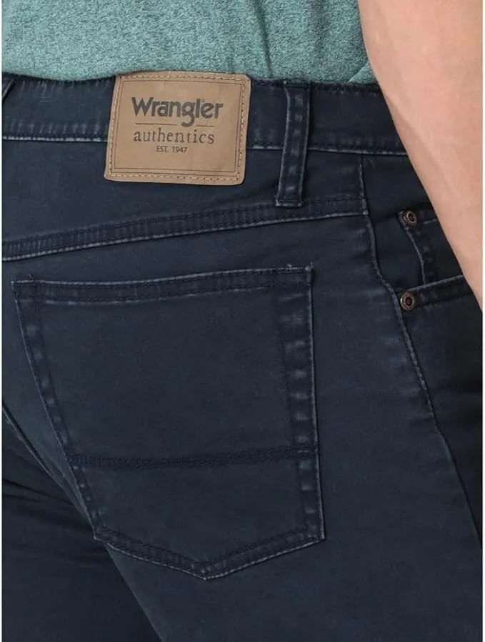 wrangler men’s authentics slim straight jeans | comfortable denim for casual & everyday wear