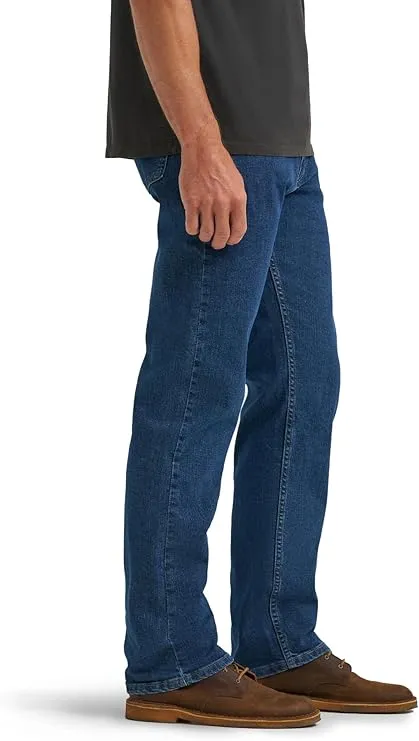wrangler men’s classic 5 pocket jeans | authentics regular fit flex denim