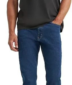 wrangler men’s classic 5 pocket jeans | authentics regular fit flex denim