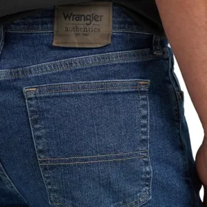 wrangler men’s classic 5 pocket jeans | authentics regular fit flex denim