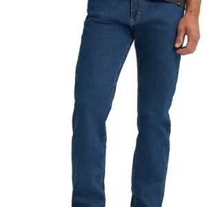 wrangler men’s classic 5 pocket jeans | authentics regular fit flex denim