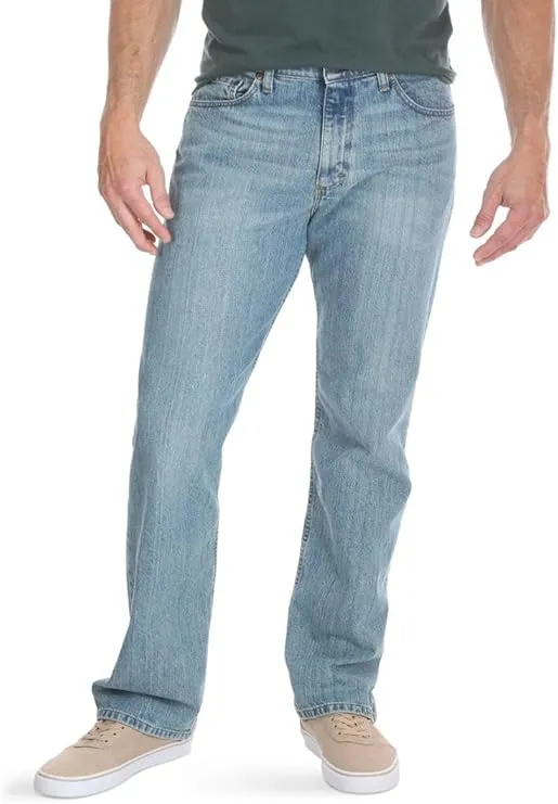 Wrangler Men’s Comfort Flex Jeans – Classic Regular Fit Durable Denim Pants designed with stretch fabric for flexibility, comfort, and everyday casual style