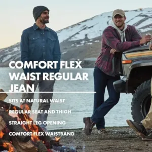 wrangler men’s comfort flex jeans | classic regular fit durable denim