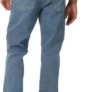 wrangler men’s comfort flex waist jeans | relaxed fit durable stretch denim pants