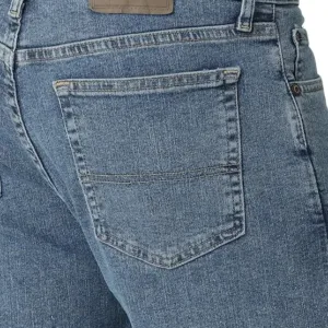 wrangler men’s comfort flex waist jeans | relaxed fit durable stretch denim pants