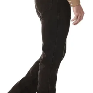 wrangler men’s cowboy cut jeans | rigid slim fit denim for casual & western style