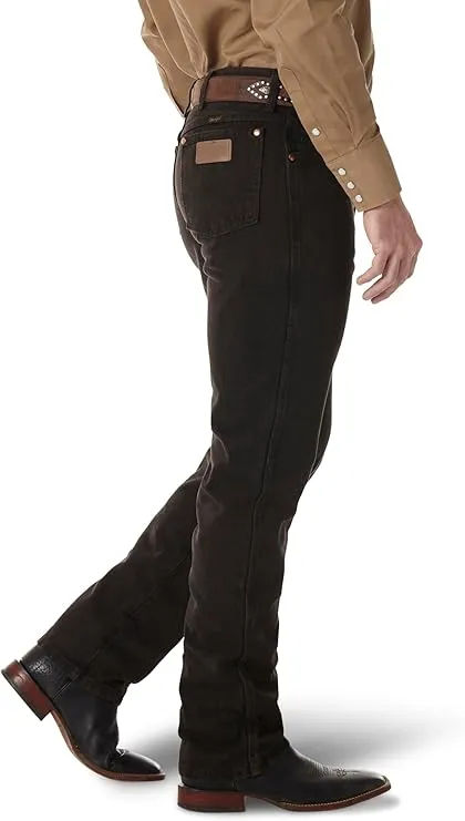wrangler men’s cowboy cut jeans | rigid slim fit denim for casual & western style
