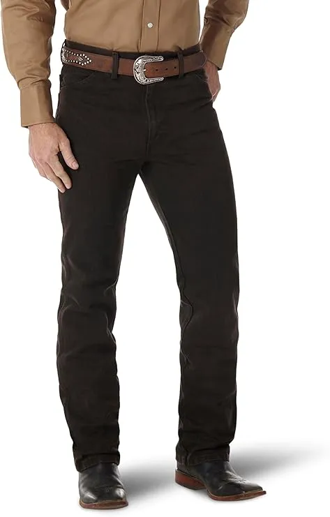 Wrangler men’s cowboy cut jeans, rigid slim fit denim perfect for casual wear, western style, daily use, and comfortable all-day wear.