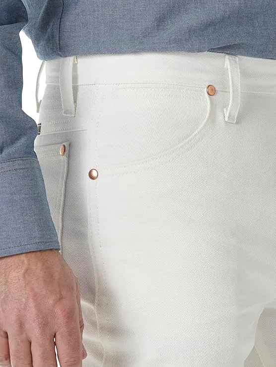 wrangler men’s slim fit cowboy cut jeans | durable rigid western denim