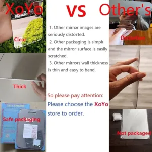 xoyo fogless shower mirror – large anti fog wall hanging