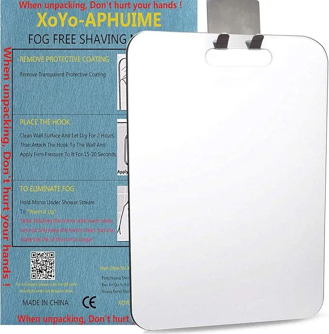 xoyo fogless shower mirror – large anti fog wall hanging