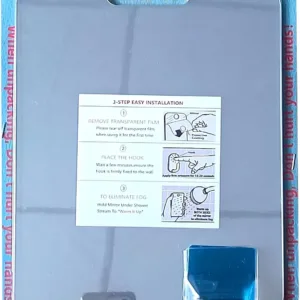 xoyo fogless shower mirror – large anti fog wall hanging