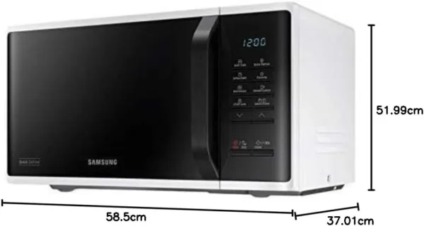 samsung solo microwave with quick defrost white