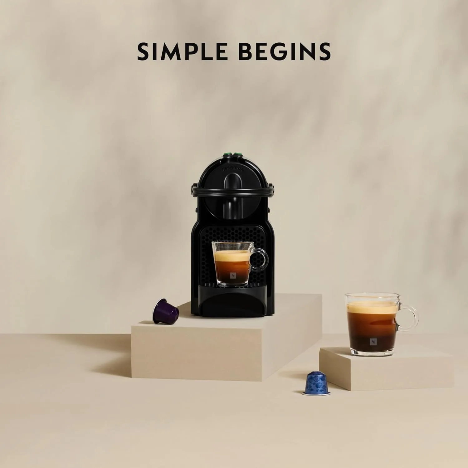 nespresso inissia black coffee machine
