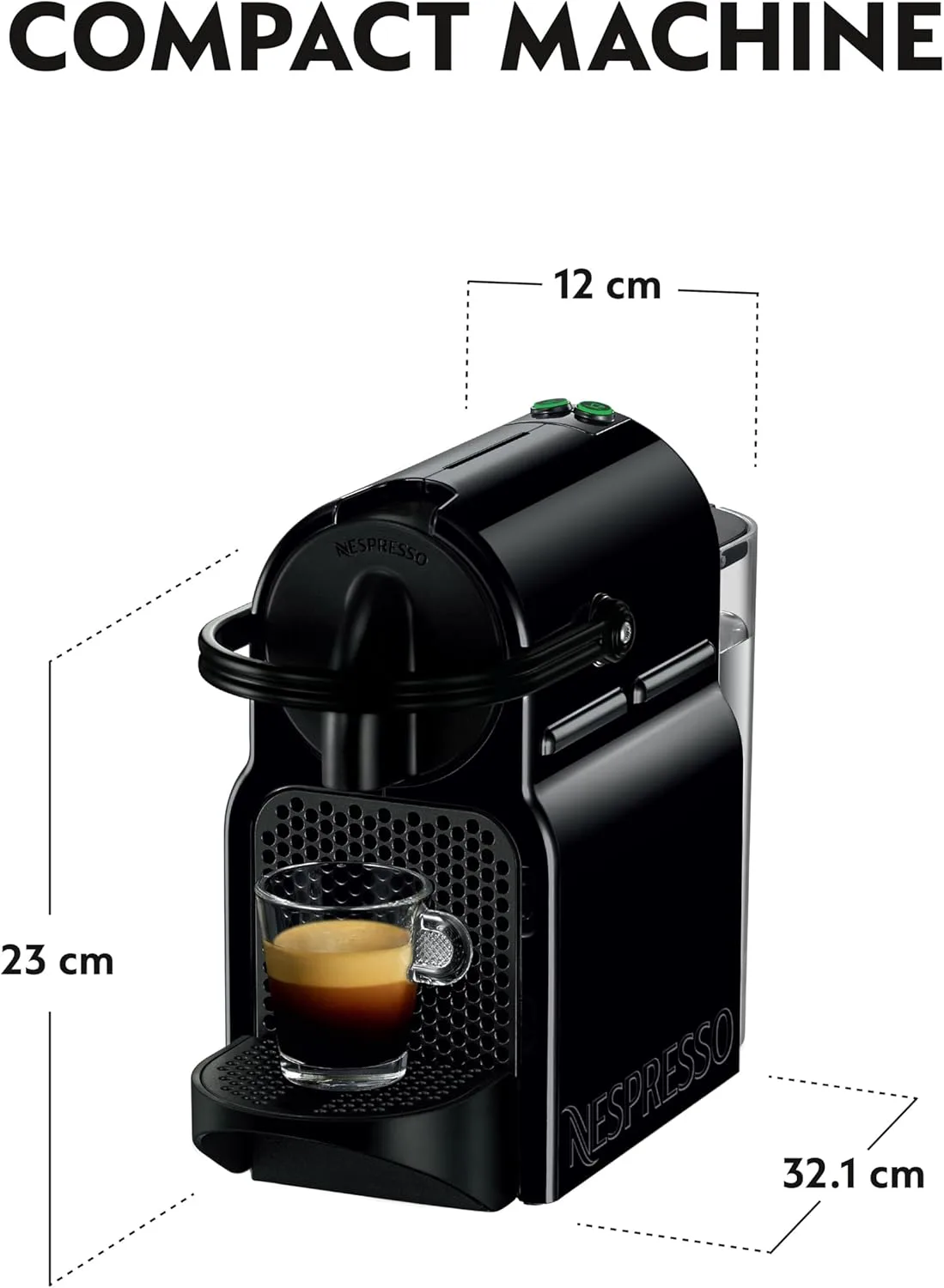 nespresso inissia black coffee machine