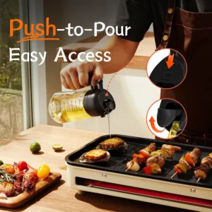 olive oil sprayer black oil dispenser bottle for kitchen 2 in 1 oil dispenser and oil sprayer for cooking