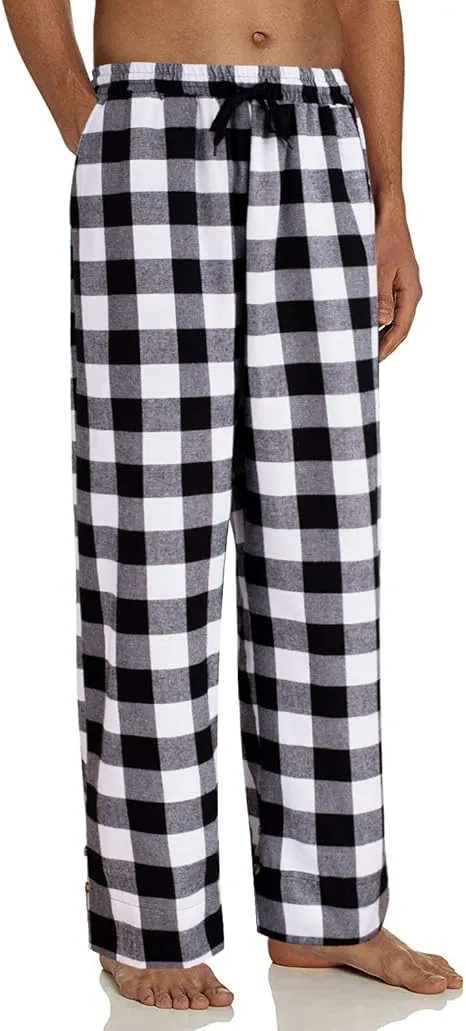 Alimens & Gentle men’s flannel pajama pants – soft cotton plaid sleepwear bottoms, cozy nightwear perfect for lounging, relaxing, or comfortable sleep.
