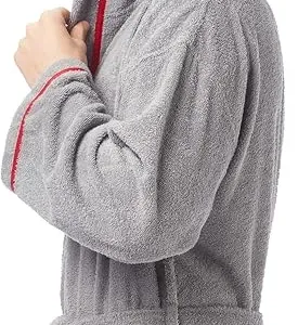 arus men’s hooded bathrobe – full length turkish cotton classic robe