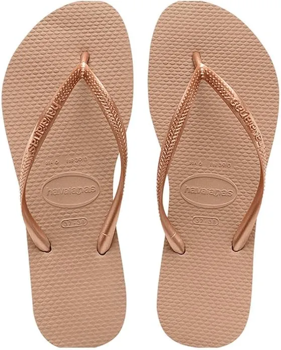 Havaianas Slim women’s flip flops – comfortable casual sandals with lightweight, flexible design, perfect for beach, pool, or everyday summer wear.