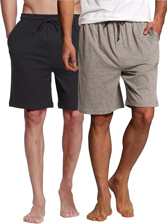 CYZ men’s pajama shorts – comfortable cotton sleep and lounge bottoms with elastic waistband, lightweight nightwear perfect for bedtime or casual wear.