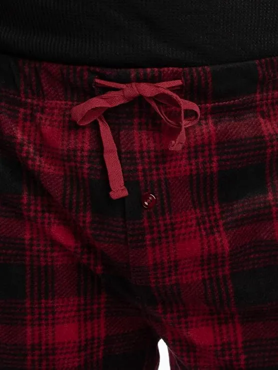 dg hill men’s fleece pajama pants – plaid microfleece sleepwear lounge bottoms with pockets