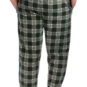 dg hill men’s fleece pajama pants – plaid microfleece sleepwear lounge bottoms with pockets