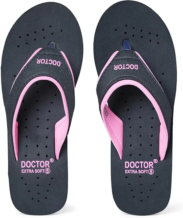 doctor extra soft women’s & girls’ flip flops – comfortable house slippers