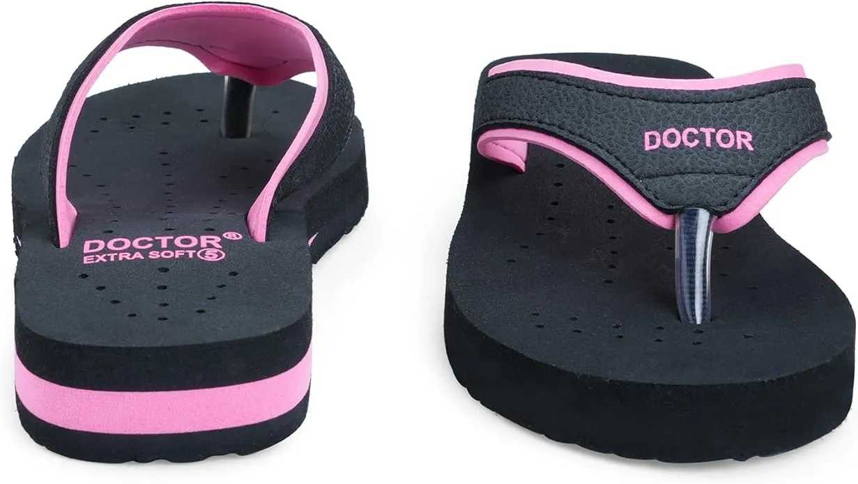 doctor extra soft women’s & girls’ flip flops – comfortable house slippers