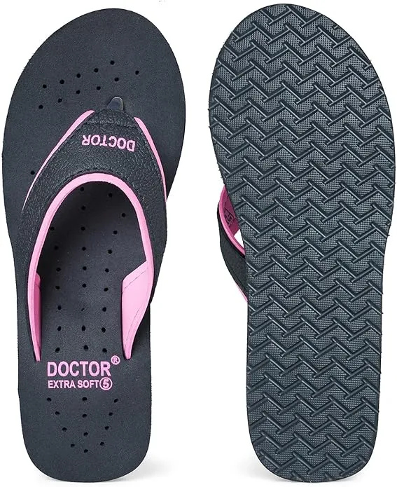 doctor extra soft women’s & girls’ flip flops – comfortable house slippers
